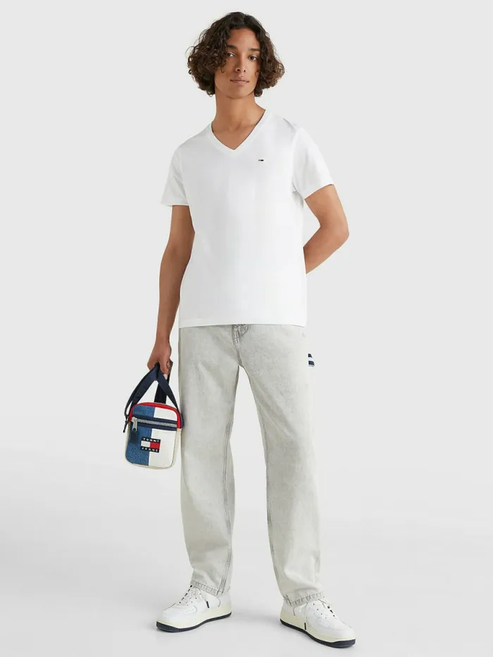Tommy Hilfiger VNeck TShirt Classic White Mens TShirts On Sale