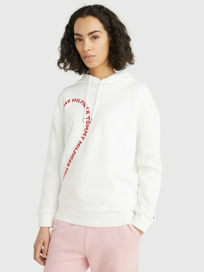 Tommy Hilfiger Valentines Heart Print Relaxed Fit Hoody Ecru Womens Sweatshirts and Hoodies On Sale Tommy Hilfiger Valentines Heart Print Relaxed Fit Hoody Ecru Womens Sweatshirts and Hoodies On Sale