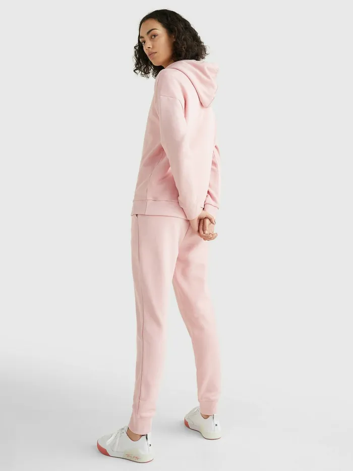 Tommy Hilfiger Valentines Heart Print Relaxed Fit Hoody Glacier Pink Womens Sweatshirts and Hoodies Sale