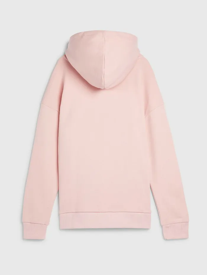 Tommy Hilfiger Valentines Heart Print Relaxed Fit Hoody Glacier Pink Womens Sweatshirts and Hoodies Sale
