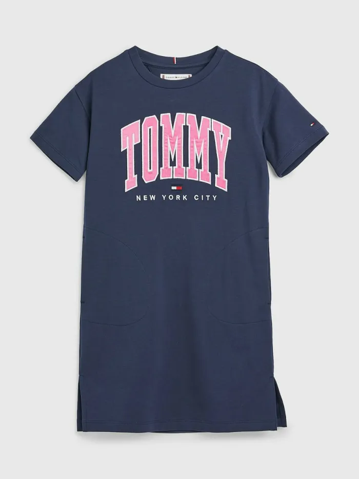 Tommy Hilfiger Varsity TShirt Dress Twilight Navy Girls Dresses Gift Ideas