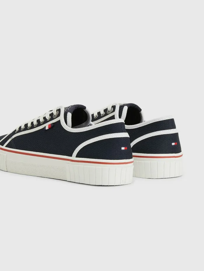 Tommy Hilfiger Vulcanised Canvas Trainers Desert Sky Mens Boots Fashion
