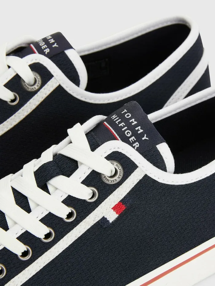 Tommy Hilfiger Vulcanised Canvas Trainers Desert Sky Mens Boots Fashion