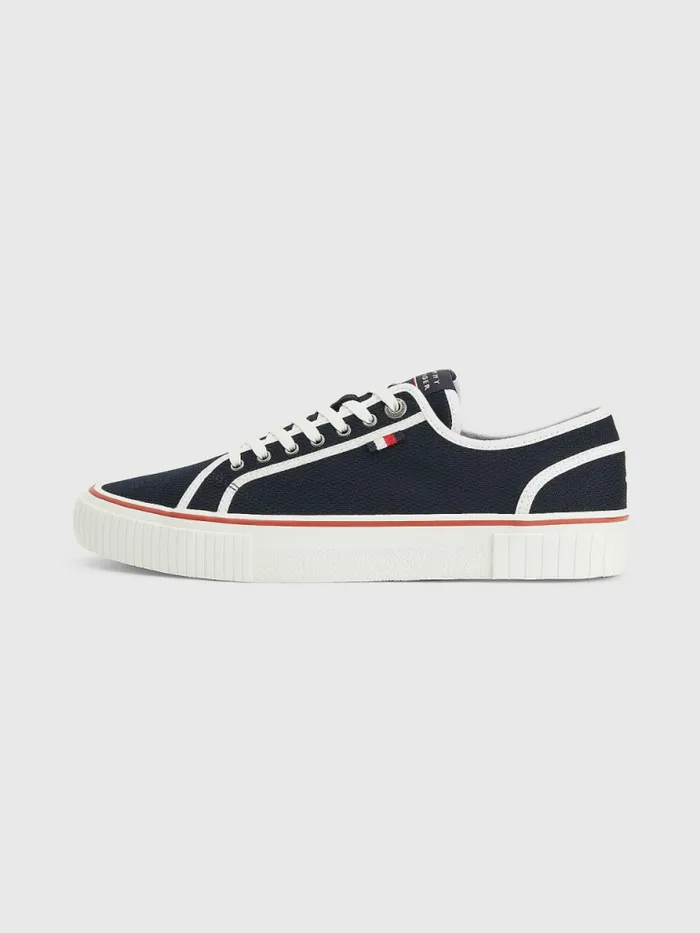 Tommy Hilfiger Vulcanised Canvas Trainers Desert Sky Mens Boots Fashion