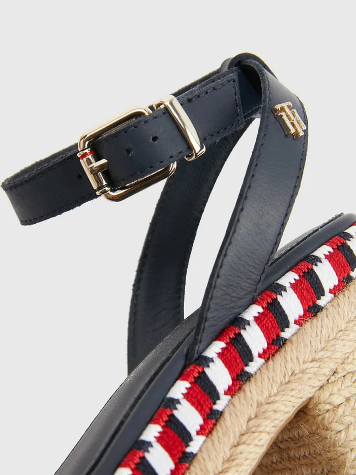 Tommy Hilfiger Woven Webbing Block Heel Sandals Rwb Womens Sandals Gift 4 You