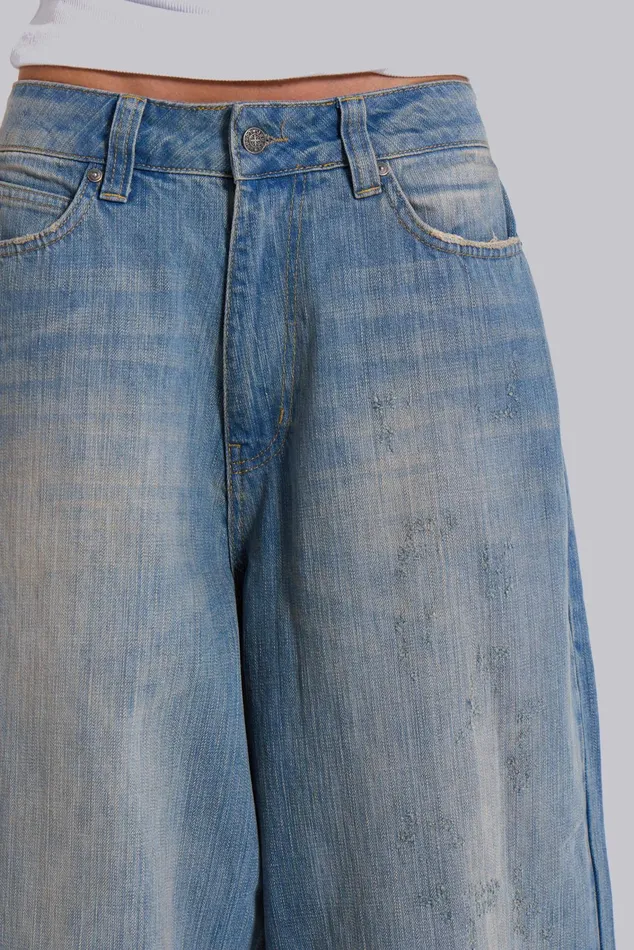 Tops Women Jaded London Light Wash Slub XL Colossus Jeans