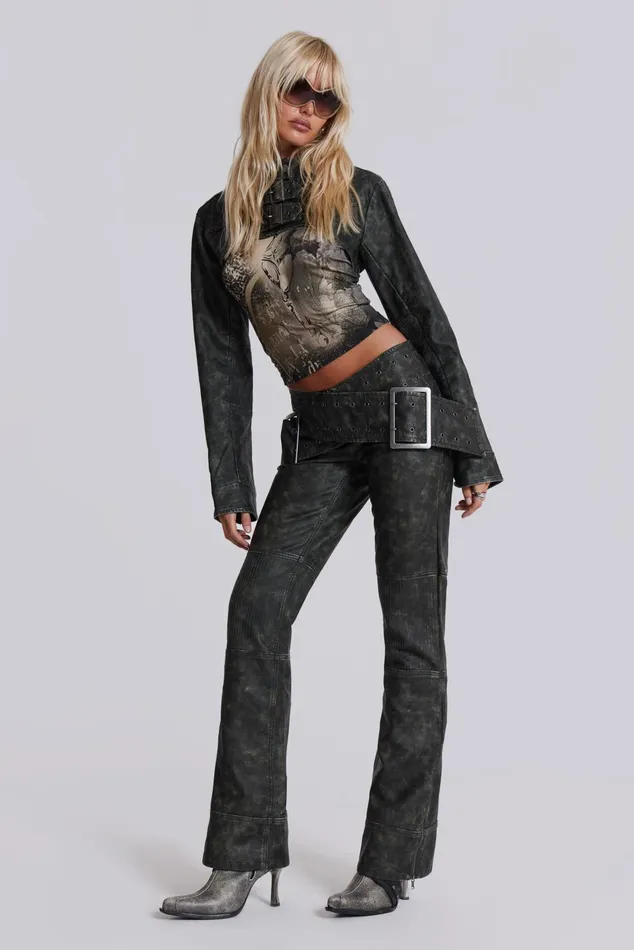 Tops Women Jaded London Shop Assassin Faux Leather Trousers