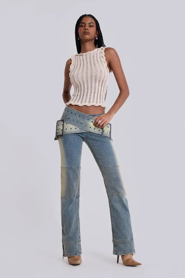 Tops Women Jaded London Shop Assassin Light Denim Jeans