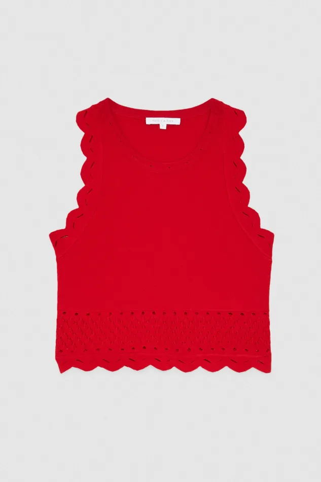 Tops Women Patrizia Pepe Viscose Blend Top Red Heart