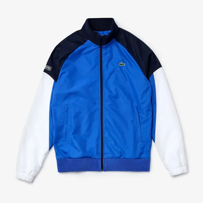 Tracksuits Lacoste Mens SPORT Colorblock JerseyLined Tracksuit BlueNavy BlueWhite Gift 4 You