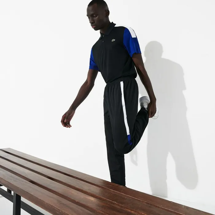 Tracksuits Lacoste Mens SPORT Lightweight ColorBlock Track Pants BlackWhiteBlueBlack Gift Ideas Tracksuits Lacoste Mens SPORT Lightweight ColorBlock Track Pants BlackWhiteBlueBlack Gift Ideas