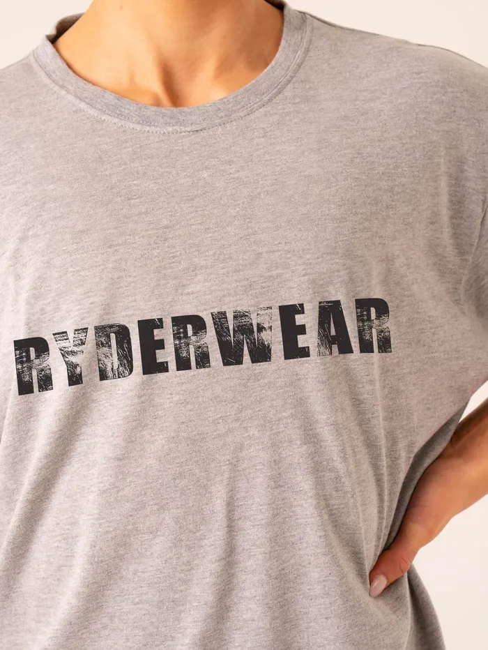 Training TShirt 8211 Grey Marl Women Ryderwear Tops