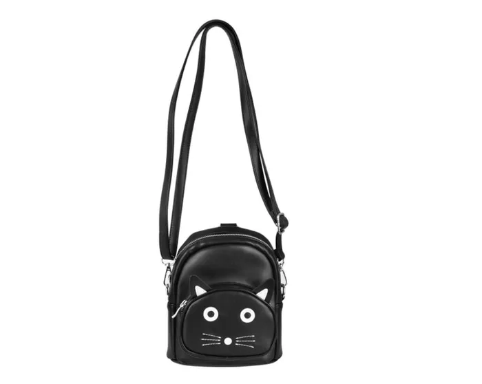 TUKskin Black Kitty MIni Backpack Adult TUK Shoes Stickers Pins Patches Totes