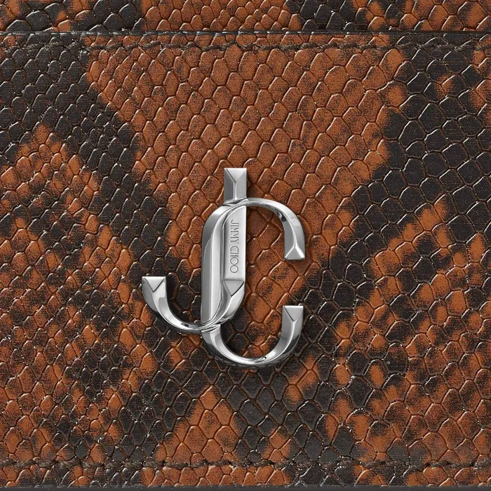 Umika Cuoio Snake Printed Leather Card Holder Cuoio Women JIMMY CHOO Wallets