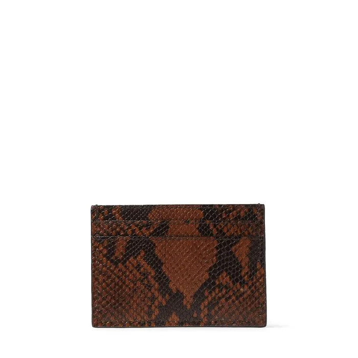 Umika Cuoio Snake Printed Leather Card Holder Cuoio Women JIMMY CHOO Wallets