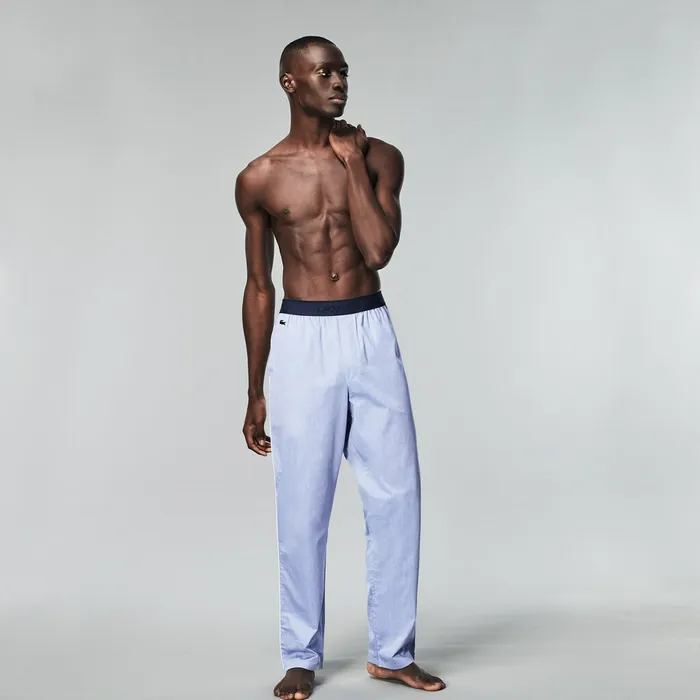 Underwear Lacoste Mens Flex Pajama Joggers Blue On Sale