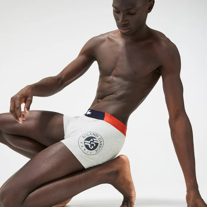 Underwear Lacoste Mens Roland Garros Boxer Briefs Grey Chine Online