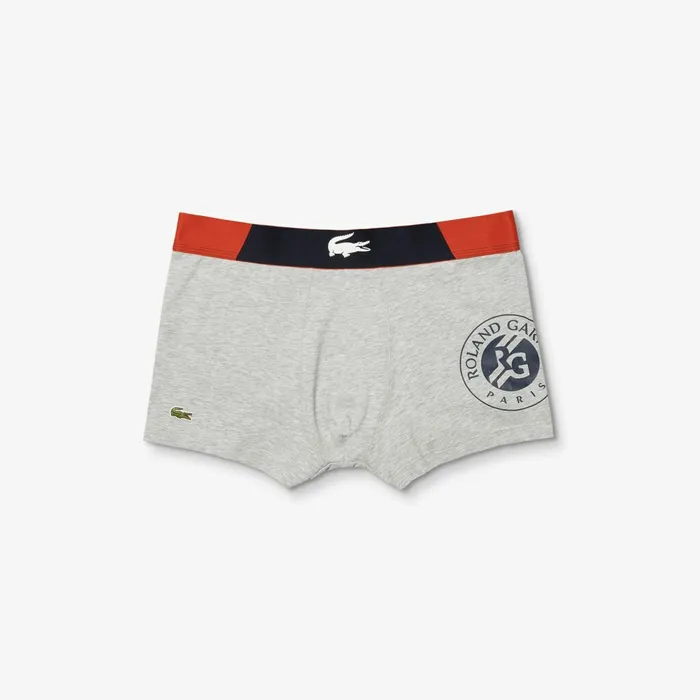 Underwear Lacoste Mens Roland Garros Boxer Briefs Grey Chine Online