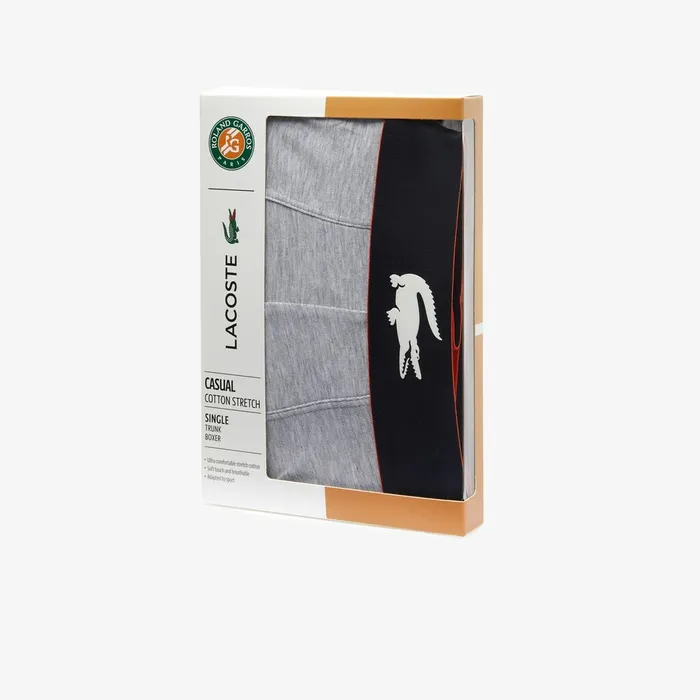 Underwear Lacoste Mens Roland Garros Boxer Briefs Grey Chine Online
