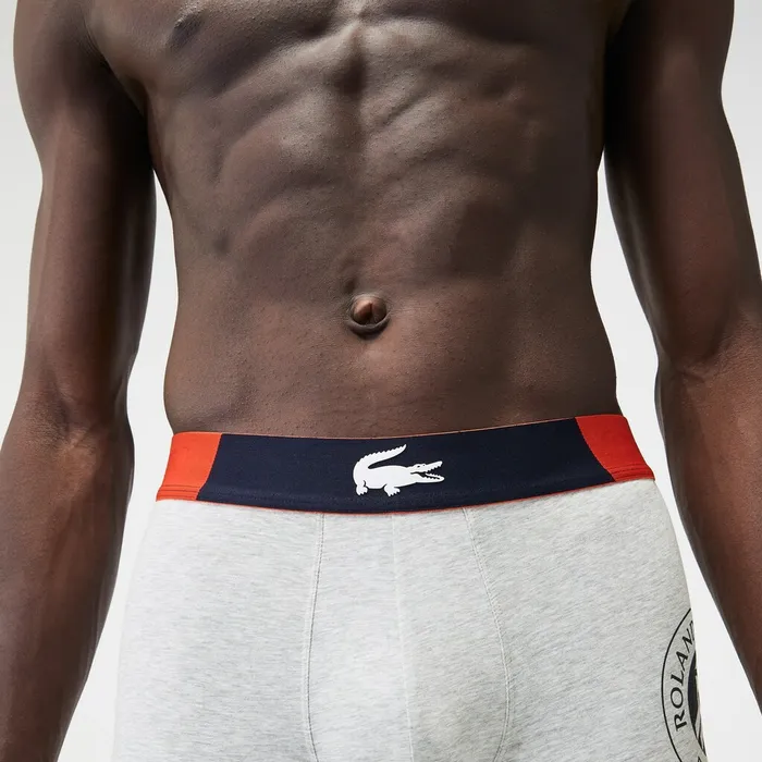 Underwear Lacoste Mens Roland Garros Boxer Briefs Grey Chine Online