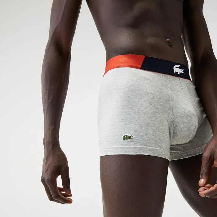 Underwear Lacoste Mens Roland Garros Boxer Briefs Grey Chine Online