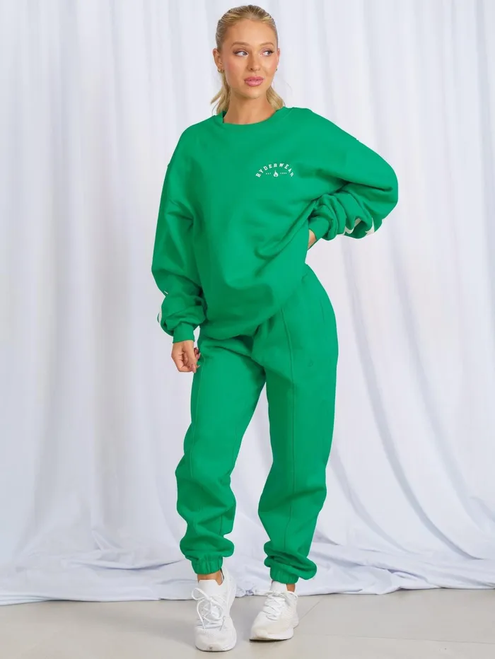 Unisex Collegiate Sweater 8211 Green Women Ryderwear Tops