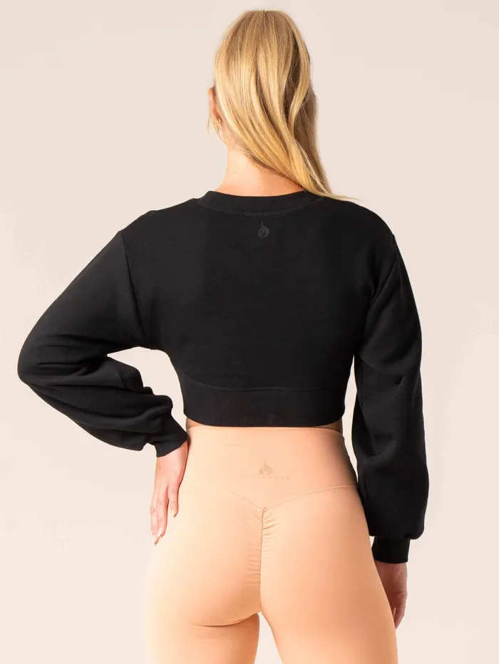 Unstoppable Sweater 8211 Black Women Ryderwear Jackets and Sweaters