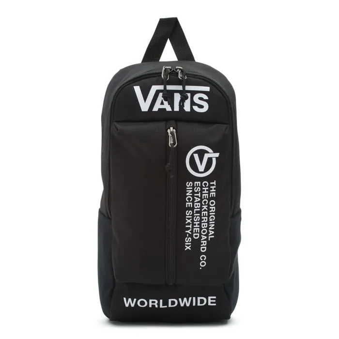 Vans Backpacks and Bags Mens Warp Sling Bag Black Distortion Vans Backpacks and Bags Mens Warp Sling Bag Black Distortion