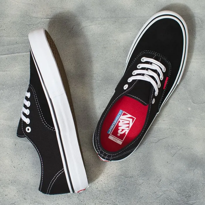 Vans BMX Shoes Mens Authentic Pro BlackTrue White Vans BMX Shoes Mens Authentic Pro BlackTrue White