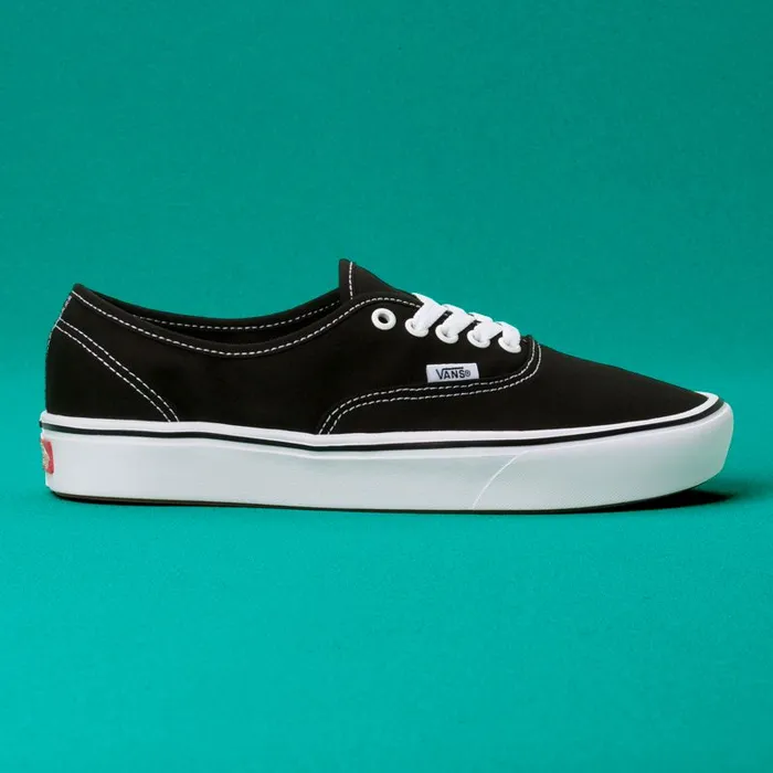 Vans Classics Shoes Mens ComfyCush Authentic BlackTrue White Vans Classics Shoes Mens ComfyCush Authentic BlackTrue White