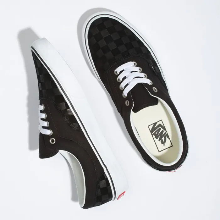 Vans Classics Shoes Mens Deboss Checkerboard Era BlackTrue White Vans Classics Shoes Mens Deboss Checkerboard Era BlackTrue White
