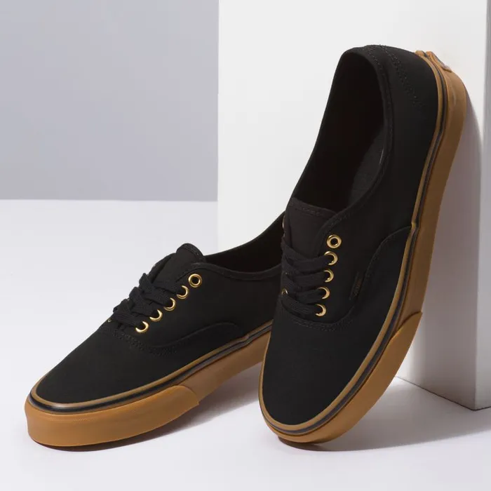 Vans Classics Shoes Mens Gum Authentic Blackrubber