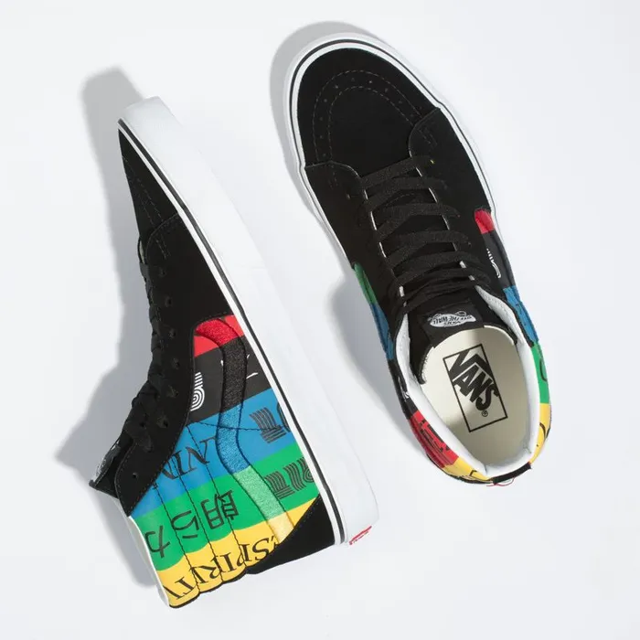 Vans Classics Shoes Mens Spirit Sk8Hi MultiTrue White Vans Classics Shoes Mens Spirit Sk8Hi MultiTrue White