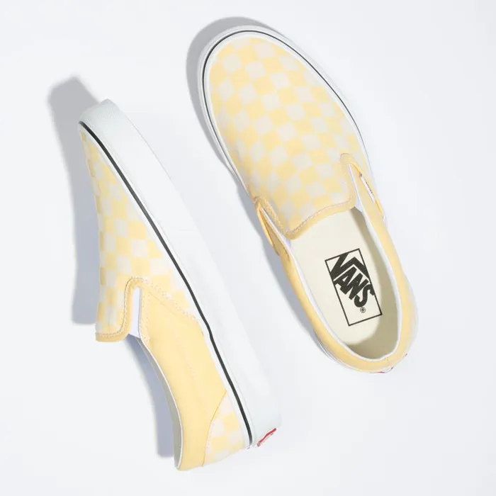 Vans Classics Shoes MensWomens Checkerboard SlipOn Golden HazeTrue White Vans Classics Shoes MensWomens Checkerboard SlipOn Golden HazeTrue White
