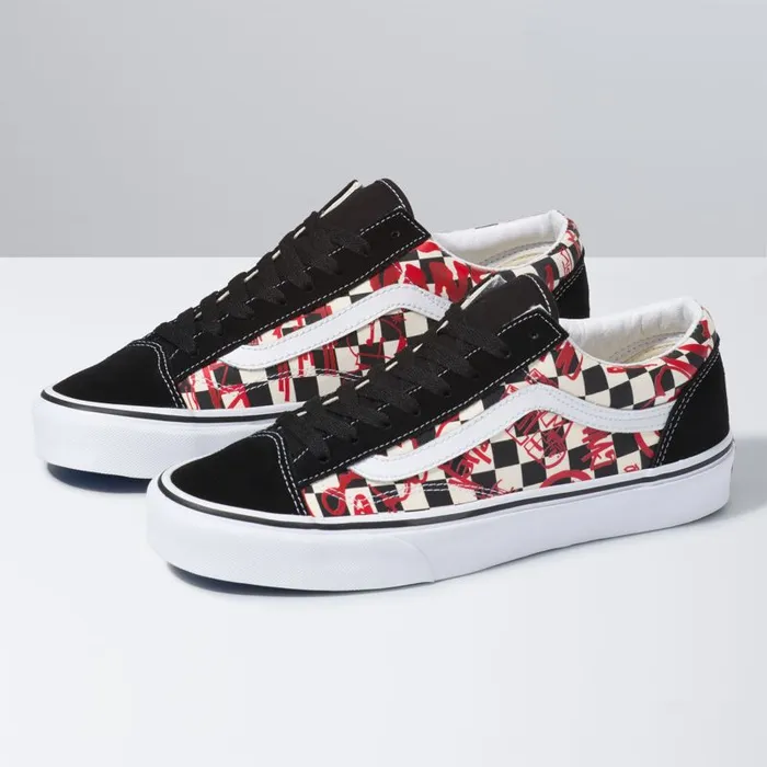 Vans Classics Shoes MensWomens Crew Style 36 CheckerboardRed