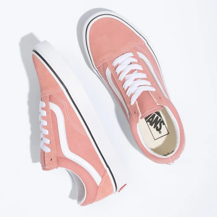 Vans Classics Shoes MensWomens Old Skool Rose DawnTrue White Vans Classics Shoes MensWomens Old Skool Rose DawnTrue White