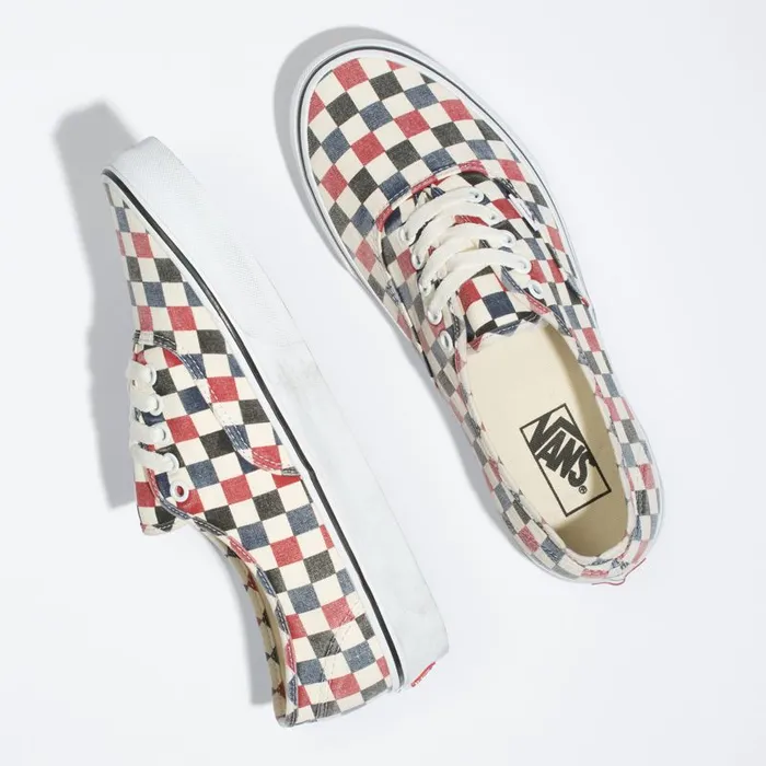 Vans Classics Shoes MensWomens Washed Authentic Dress BluesChili Pepper