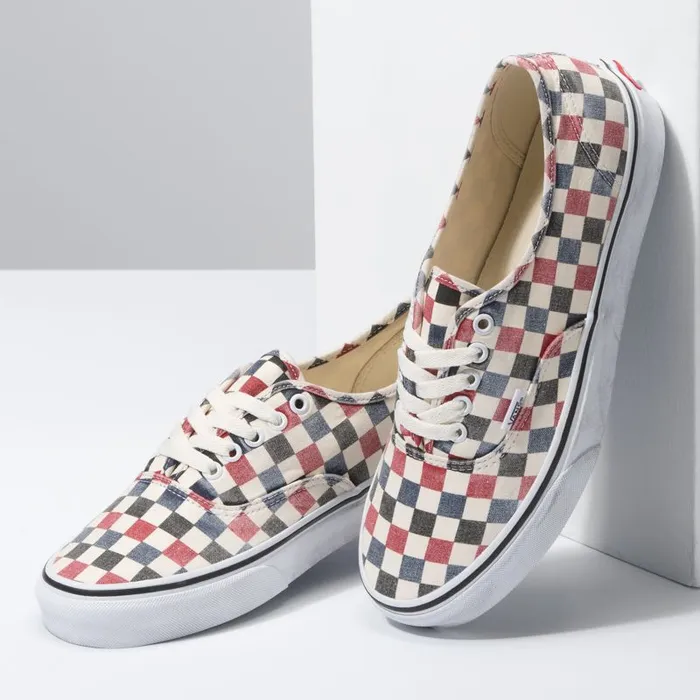 Vans Classics Shoes MensWomens Washed Authentic Dress BluesChili Pepper