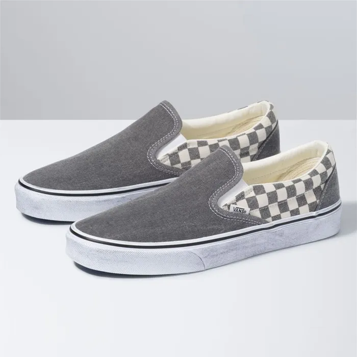Vans Classics Shoes MensWomens Washed Classic SlipOn AsphaltTrue White