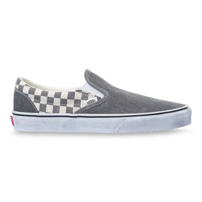 Vans Classics Shoes MensWomens Washed Classic SlipOn AsphaltTrue White Vans Classics Shoes MensWomens Washed Classic SlipOn AsphaltTrue White