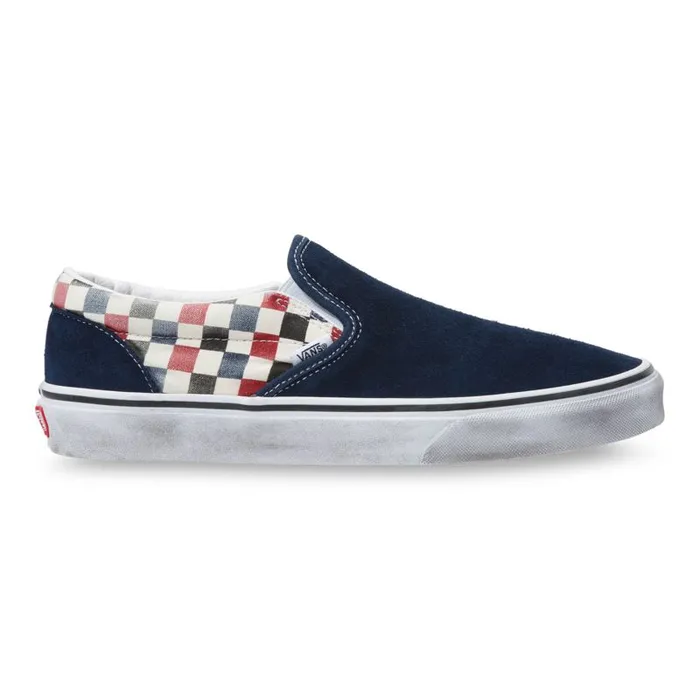 Vans Classics Shoes MensWomens Washed SlipOn Dress BluesChili Pepper Vans Classics Shoes MensWomens Washed SlipOn Dress BluesChili Pepper