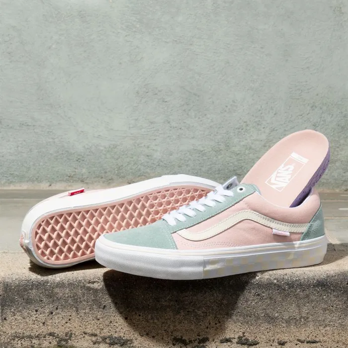 Vans Classics Shoes MensWomens Washout Old Skool Pro PeachBlue