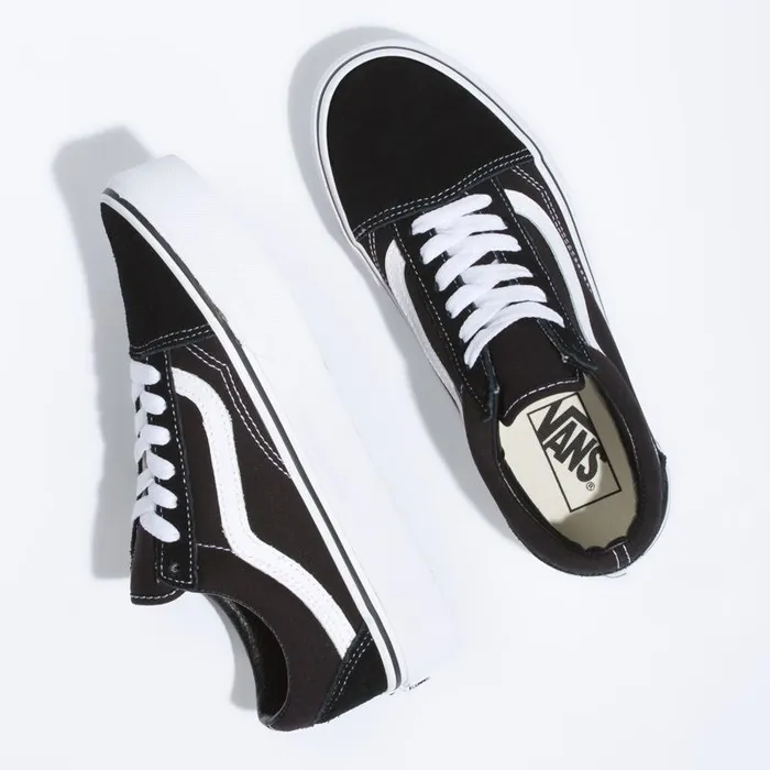 Vans Classics Shoes Womens Old Skool Platform BlackWhite Vans Classics Shoes Womens Old Skool Platform BlackWhite
