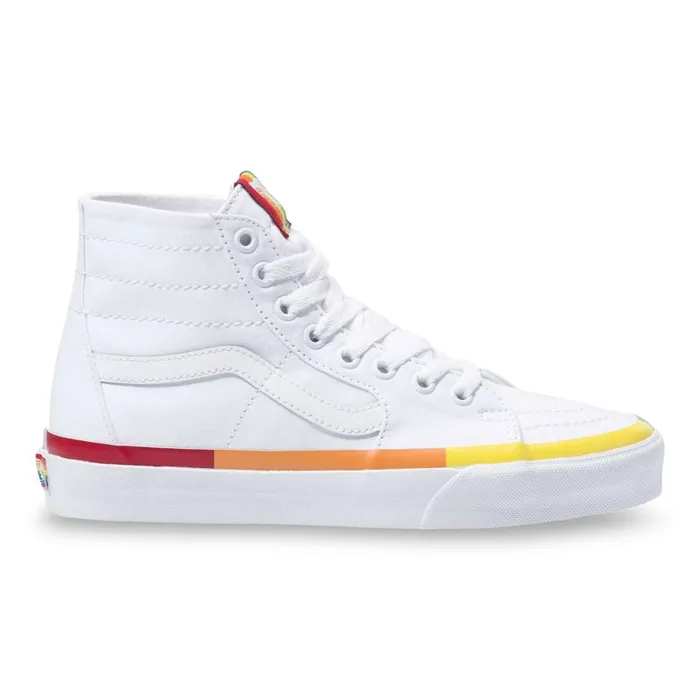 Vans Classics Shoes Womens Rainbow Foxing Sk8Hi Tapered True White