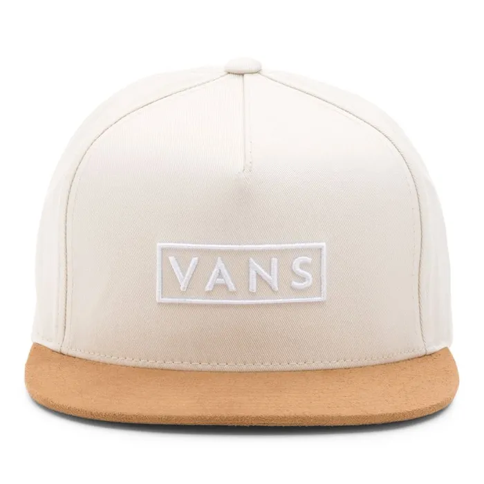 Vans Hats and Beanies Mens Easy Box Snapback Hat Antique WhiteSuede