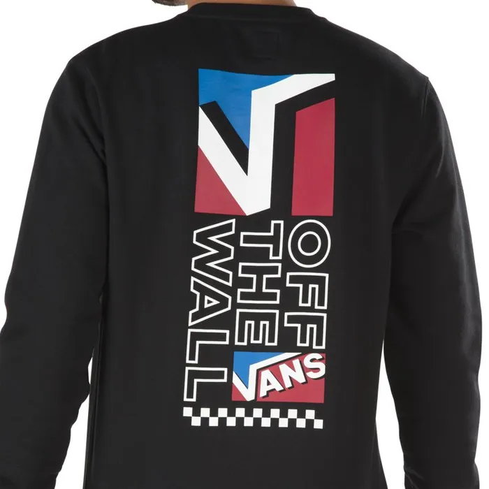Vans Hoodies and Jackets Mens Dimension Crew Pullover Black Vans Hoodies and Jackets Mens Dimension Crew Pullover Black