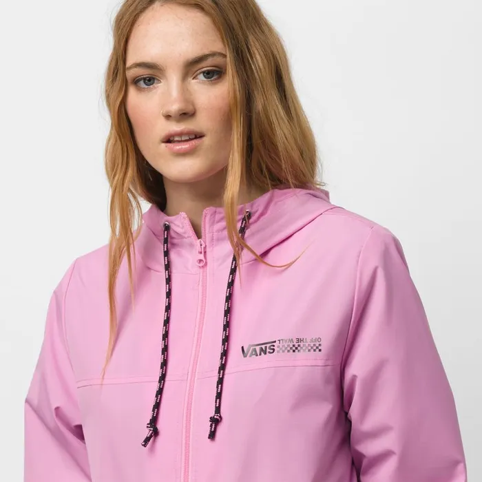 Vans Hoodies and Jackets Womens Kastle Turvey Windbreaker Fuchsia Pink Vans Hoodies and Jackets Womens Kastle Turvey Windbreaker Fuchsia Pink