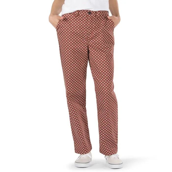 Vans Pants and Leggings Womens Authentic Chino Print Pant Henna
