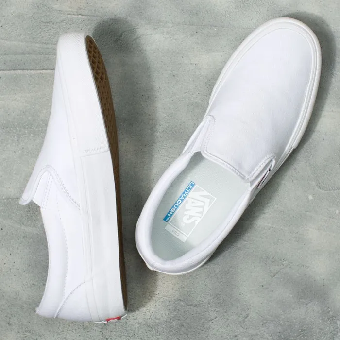 Vans Pro Skate MensWomens SlipOn Pro Whitewhite Vans Pro Skate MensWomens SlipOn Pro Whitewhite