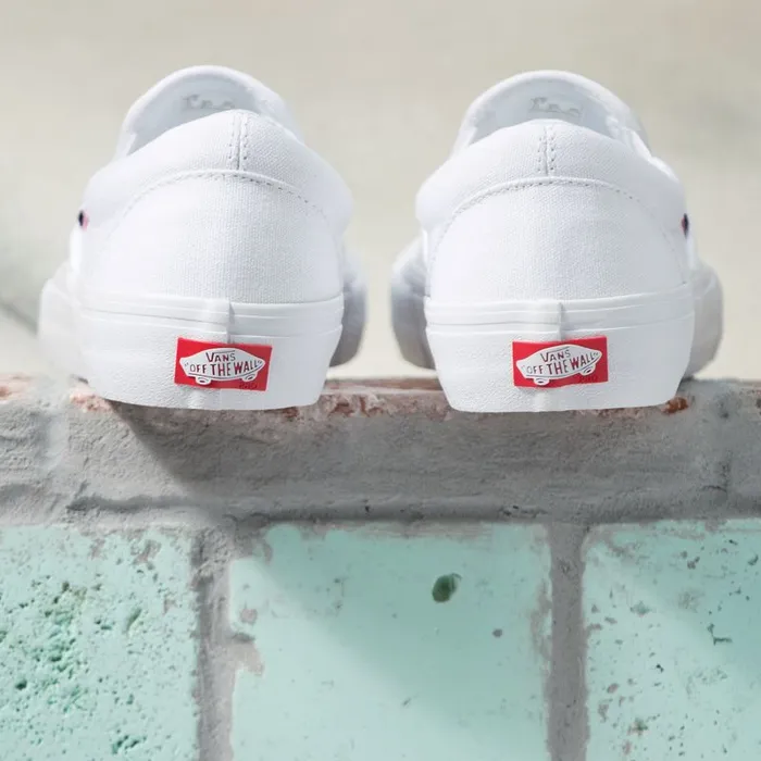 Vans Pro Skate MensWomens SlipOn Pro Whitewhite Vans Pro Skate MensWomens SlipOn Pro Whitewhite